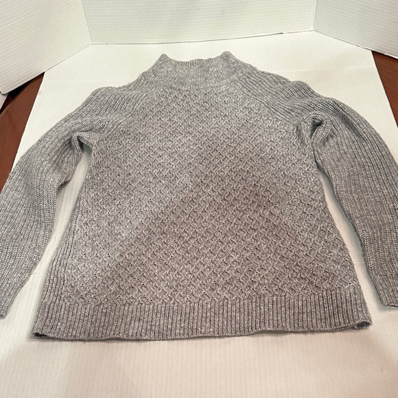 Talbots Gray Women's Mock Turtleneck Sweater - Picture 1 of 7